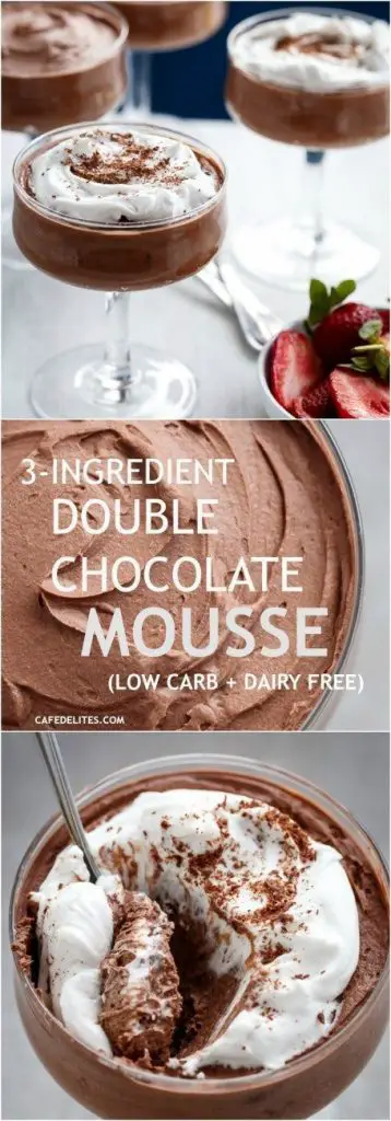 3 Ingredient Double Chocolate Mousse
