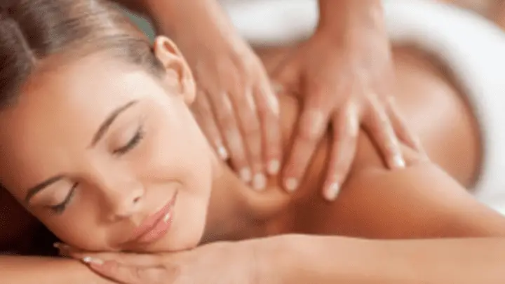 woman enjoying massage